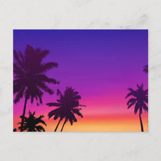 De Festividades Cartão postal do pôr do sol na praia da ilha vinta