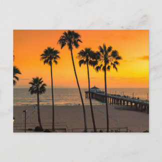De Festividades Cartão postal do pôr do sol na praia da ilha vinta