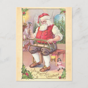 De Festividades Cartão postal do Workshop Papai noel