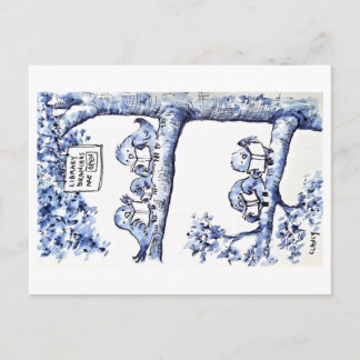 De Festividades Cartão postal dos ramos da biblioteca
