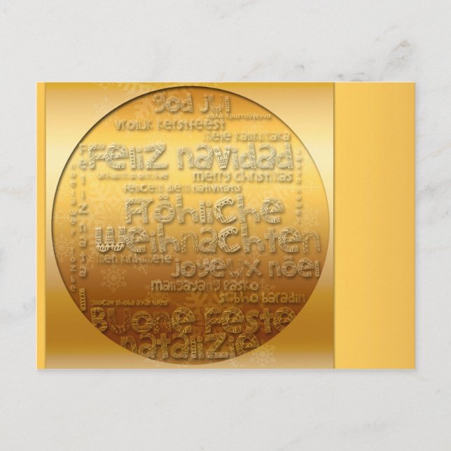 De Festividades Cartão postal Dourado internacional Weihnachten Na (Frente)