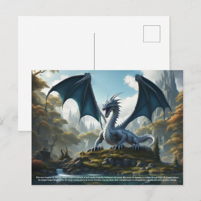 De Festividades Cartão postal Dragão (Frente/Verso)