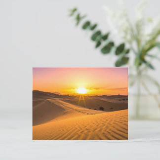 De Festividades Cartão Postal Dunas do Pôr do Sol no Deserto Doura