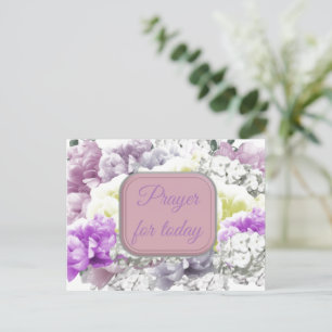 De Festividades Cartão postal floral com oração bíblica para hoje
