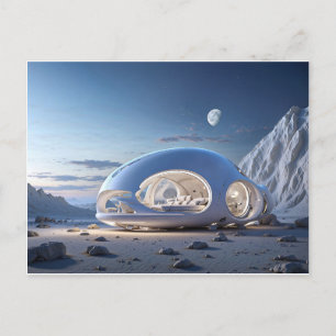 DE FESTIVIDADES CARTÃO POSTAL FUTURÍSTICO POD TINY HOUSE