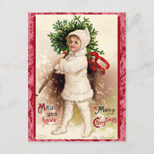 De Festividades cartão postal natais vintages