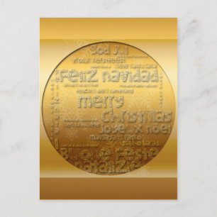 De Festividades Cartão postal Ouro International Christmas Navida