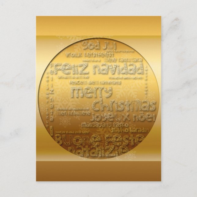 De Festividades Cartão postal Ouro International Christmas Navidad (Frente)