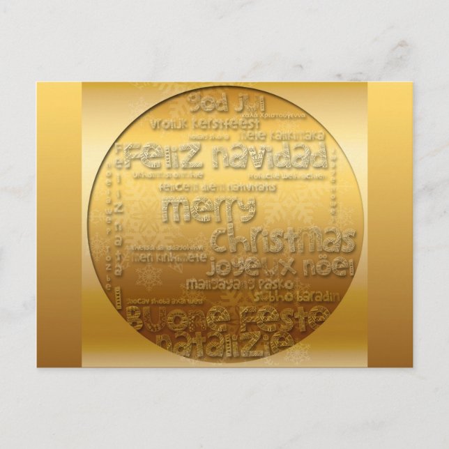 De Festividades Cartão postal Ouro International Christmas Navidad (Frente)