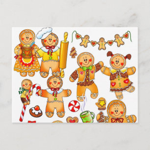 De Festividades Cartão postal para Homens Gingerpão