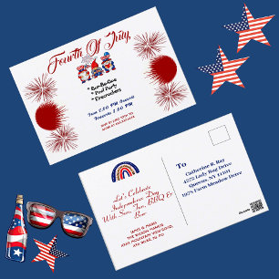 De Festividades Cartão postal para o CHURRASCO dos Gnomos Patrióti
