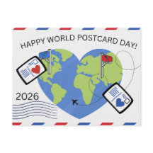 Cartão postal para o Dia Mundial do Cartão Postal