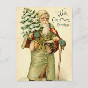 De Festividades Cartão postal para Papais noeis alemães Vintage