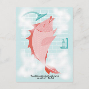 De Festividades Cartão postal Peixe no Chuveiro