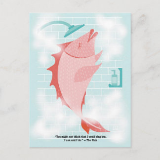 De Festividades Cartão postal Peixe no Chuveiro