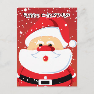 De Festividades Cartão postal personalizado do Papai Noel