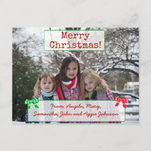 De Festividades Cartão postal personalizado para a família Feliz N