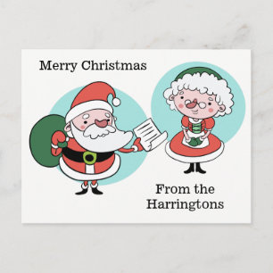 De Festividades Cartão postal personalizado para papais noeis e Sr