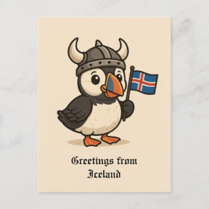 De Festividades Cartão postal personalizado - Puffin da Islândia