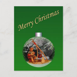 De Festividades Cartão postal personalizável da cena natalícia