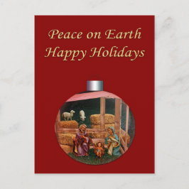 De Festividades Cartão postal personalizável da cena natalícia