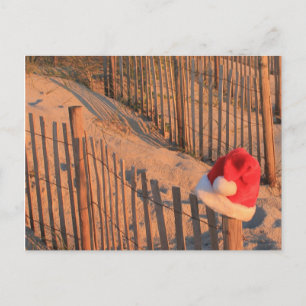 De Festividades cartão postal tema natal praia