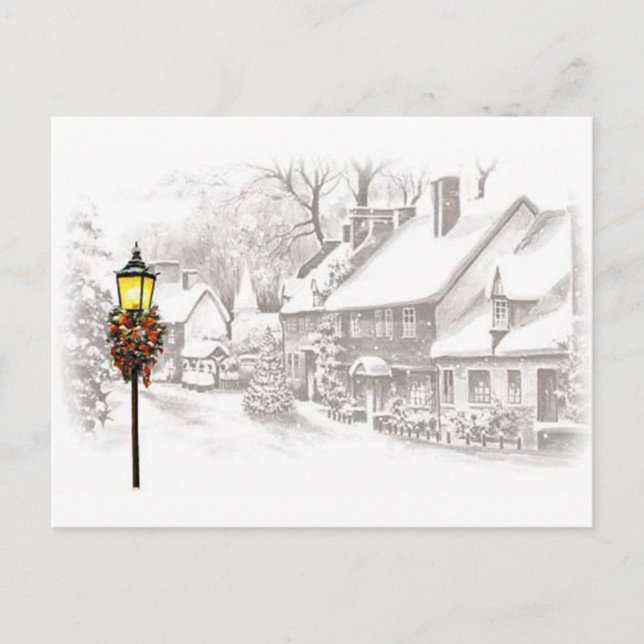 De Festividades Cartão postal Vintage ChristmasTown (Frente)