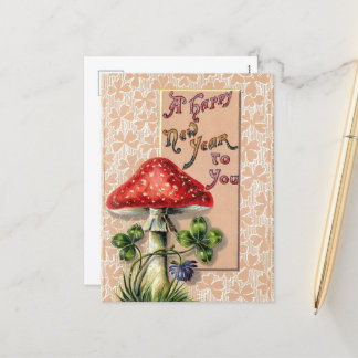De Festividades Cartão postal Vintage do feliz ano novo