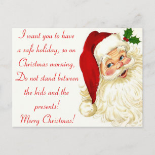 De Festividades Cartão postal Vintage Funny Santa Claus