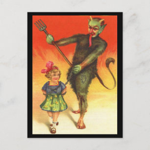De Festividades Cartão postal Vintage Holiday Gruss Vom Krampus