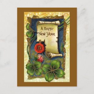 De Festividades Cartão postal Vintage New Year