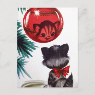 De Festividades Cartão postal Vintage retro Natal Holiday