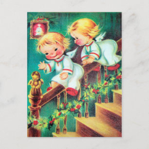 De Festividades Cartão postal Vintage retro natalício