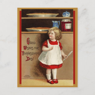 De Festividades Cartão postal Vintage Thankaction