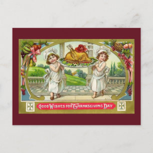 De Festividades Cartão postal Vintage Thankaction