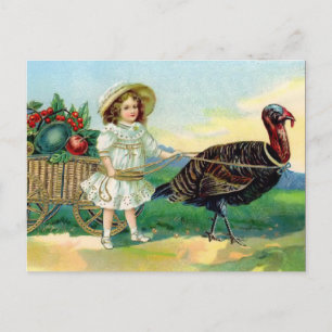 De Festividades Cartão postal Vintage Thankaction