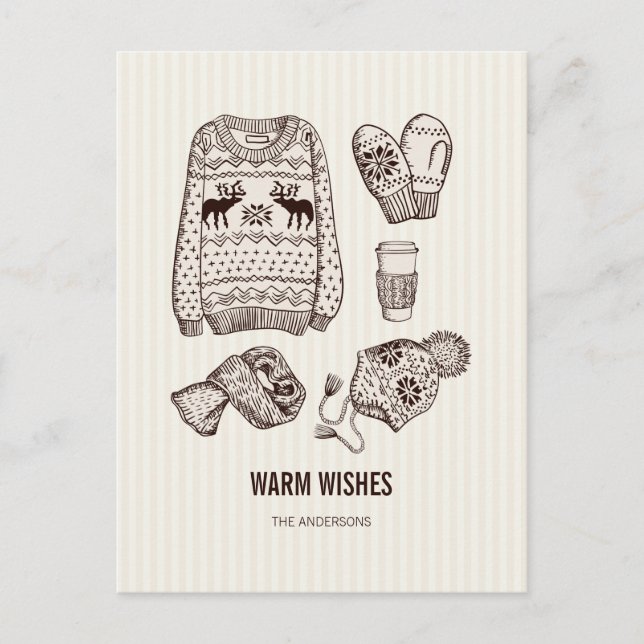 De Festividades Cartão postal Warm Wish Holiday Essentials (Frente)