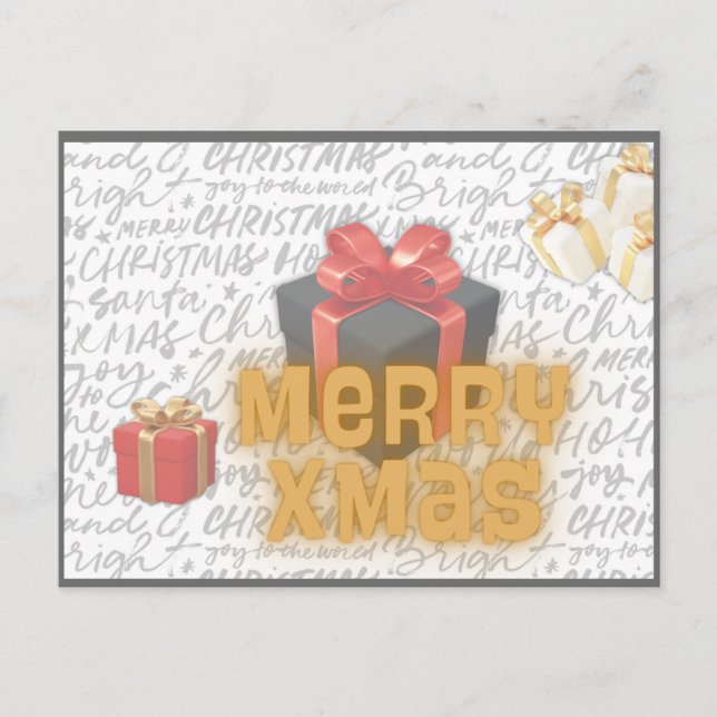 De Festividades Cartão postal Xmas (Frente)