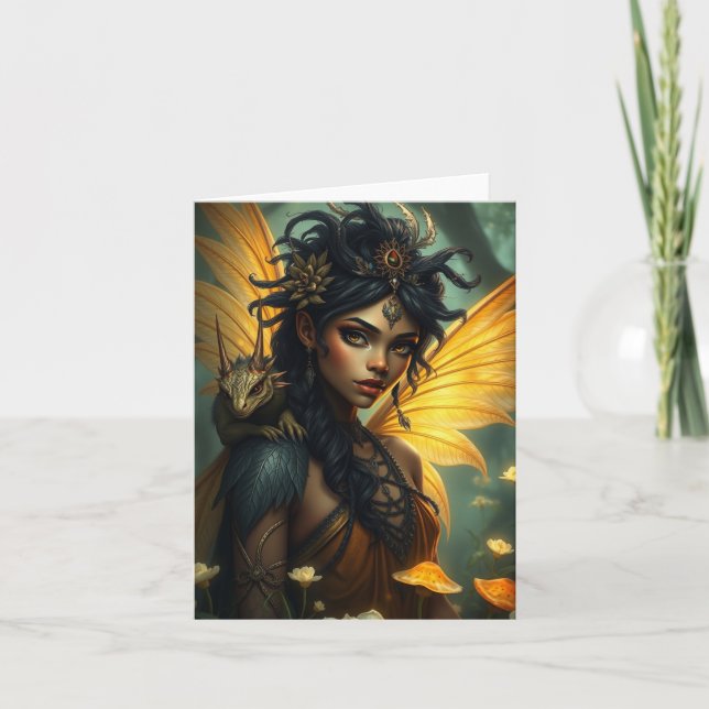 De Festividades Cartão Retrato Látea Belo Dragão (Frente)