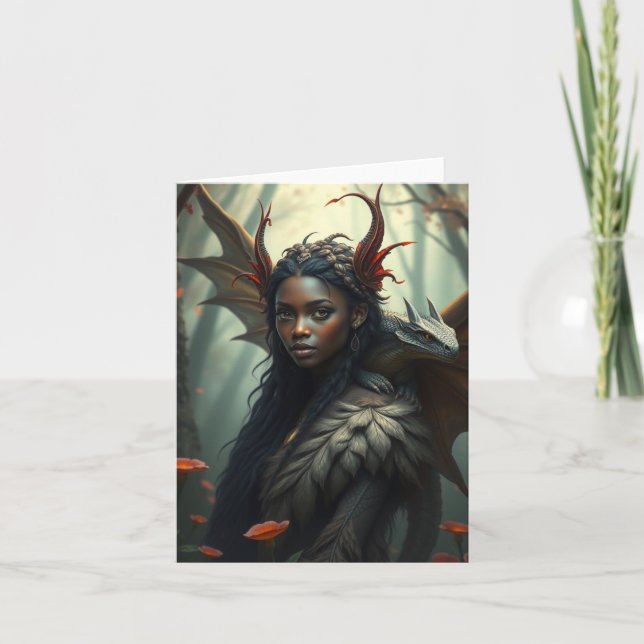 De Festividades Cartão Retrato Látea Belo Dragão (Frente)