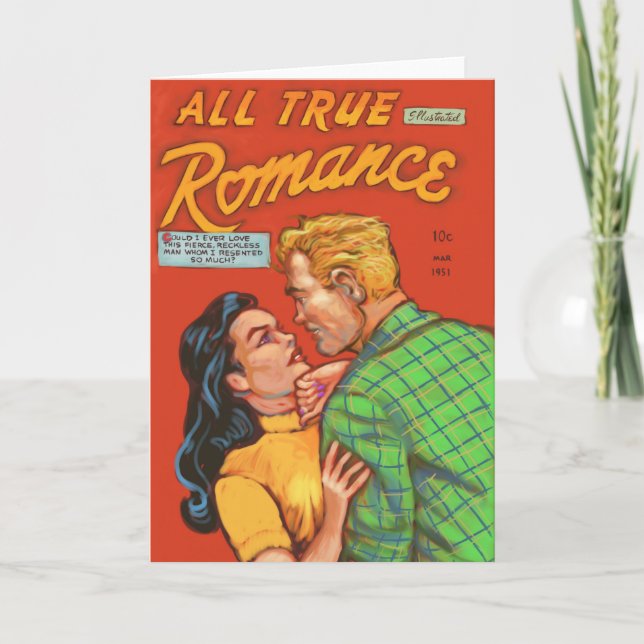 De Festividades Cartão Romance Verdadeiro (Frente)