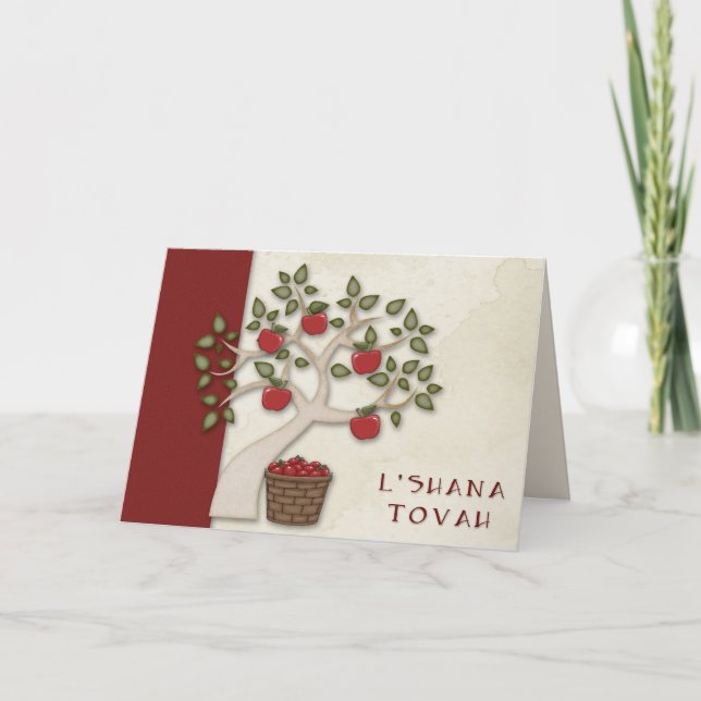 De Festividades Cartão Rosh Hashanah (Frente)
