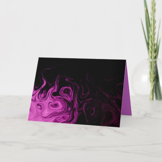 De Festividades Cartão roxo e preto Funky (Frente)