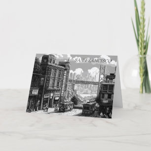 De Festividades Cartão São Francisco Preto e Branco Personalizado