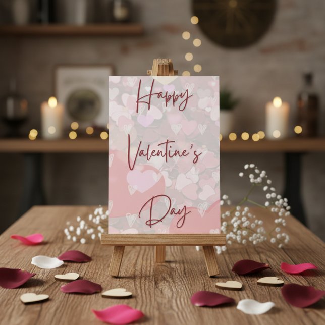 De Festividades Cartão Simples do Dia dos Namorados Corações Fofos (Criador carregado)