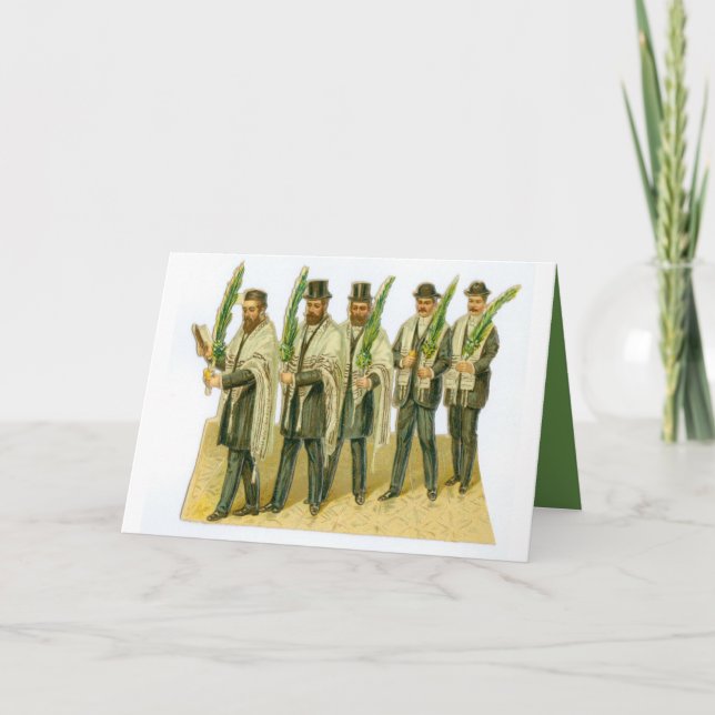 De Festividades Cartão Sukkot vitoriano (Frente)