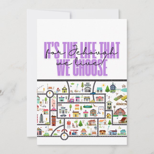 De Festividades Cartão "Território da Cidade" JW para pioneiros (Frente)