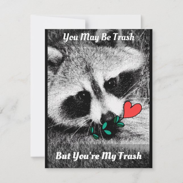De Festividades Cartão Trash Panda V-Day (Frente)