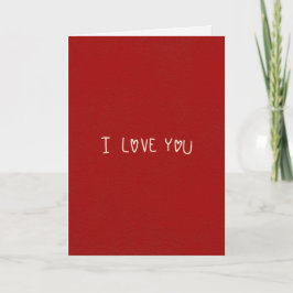 De Festividades Cartão vermelho com Eu Te Amo Cartão do Dia dos Na