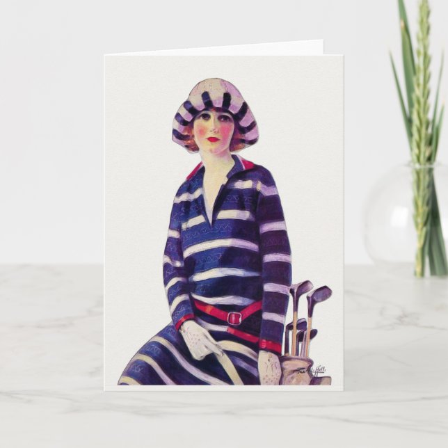 De Festividades Cartão Vintage 1925 Golf (Frente)